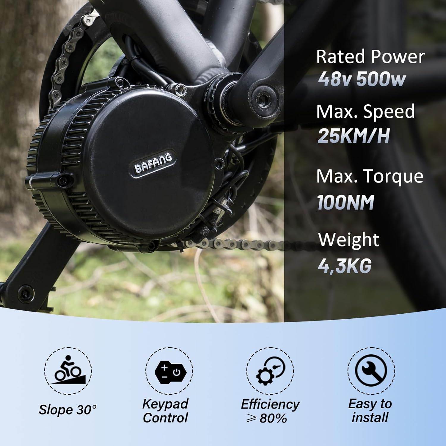 Bafang Motor 48V 500W with SW102 Display, UART Protocol（No Other Accessories）