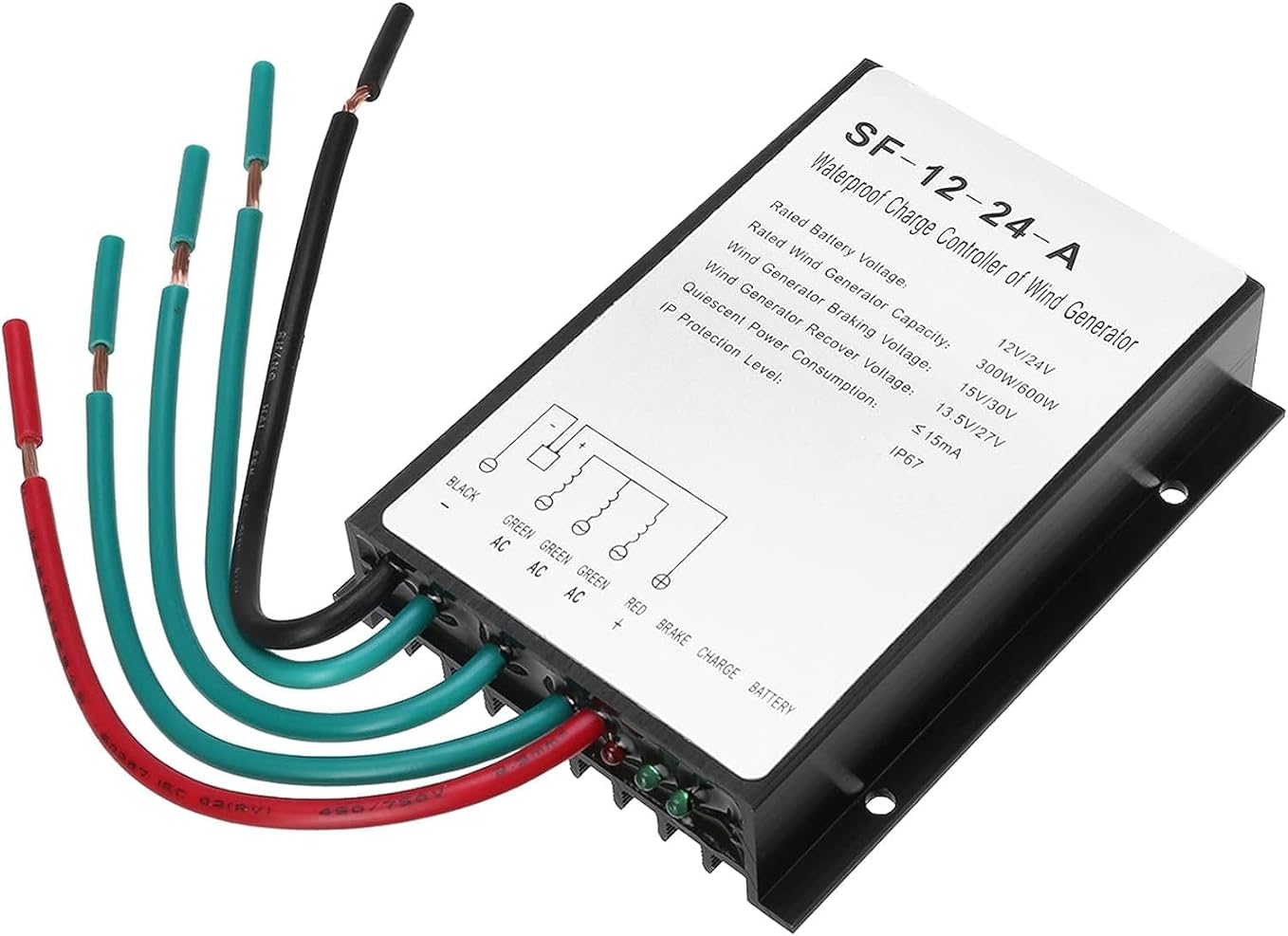 CAJUCA 8000W Controller Automatic Braking Wind Power System Regulator with Charging Light Waterproof Wind Power Generator