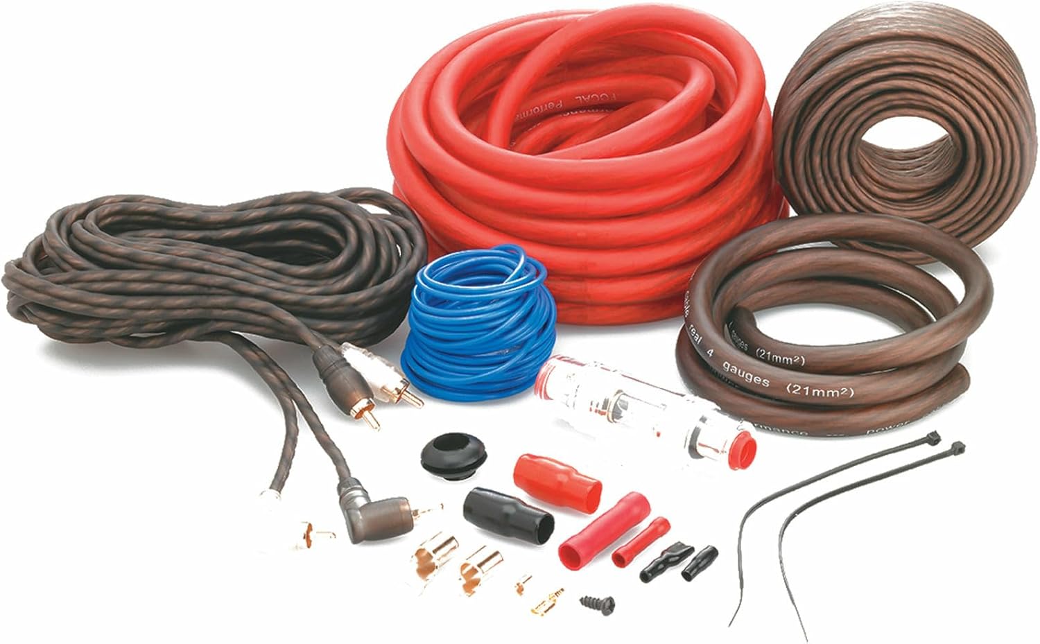 PK21 - Focal 4 AWG (Gauge) Performance Series Power Amplifier Wiring Kit