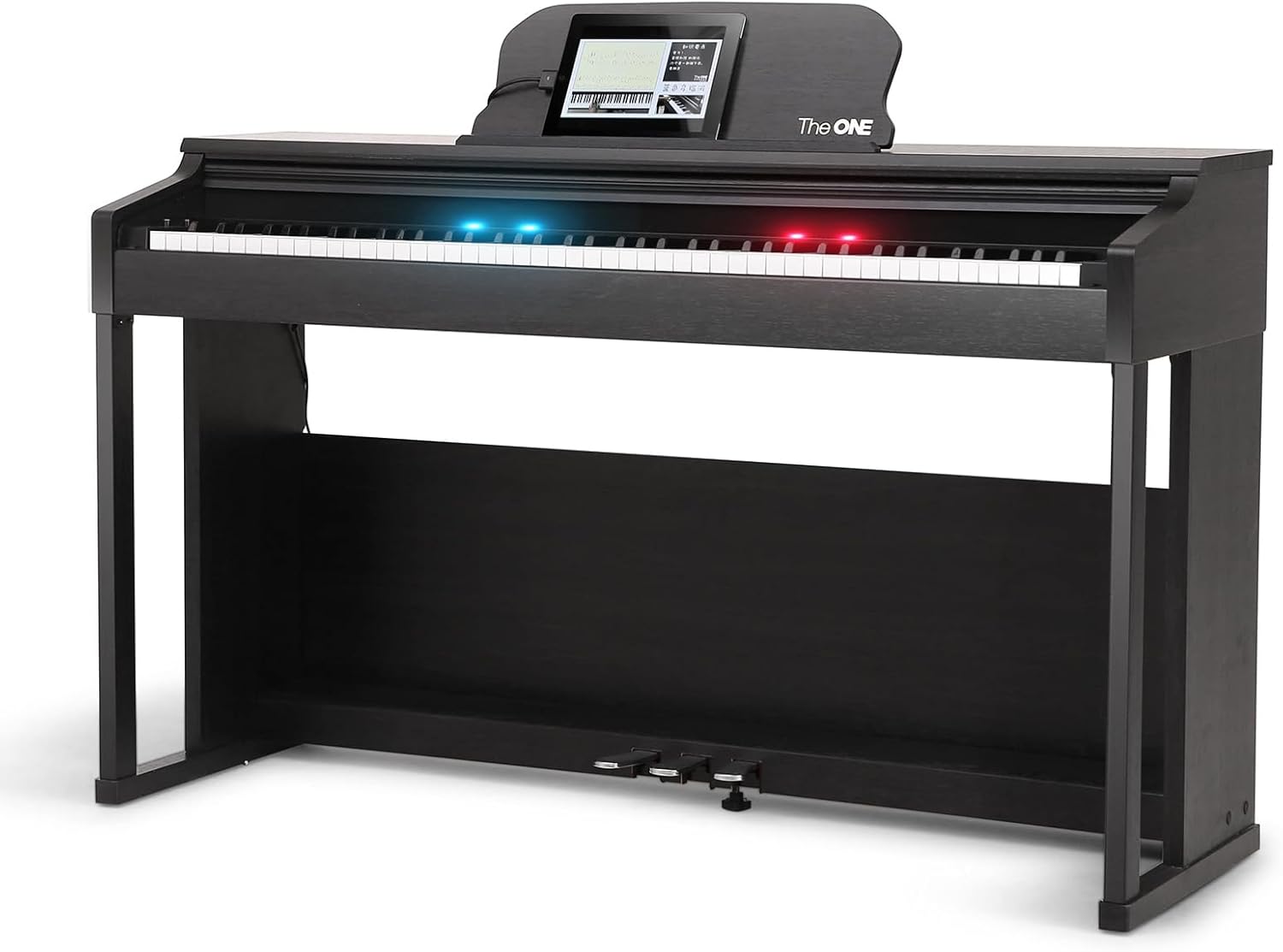 The ONE Digital Piano with Lighted-up 88 Hammer Action Keys, Smart Teaching Piano Keyboard for Beginner/Adult, Grand Piano Sound, Full Size Weighted Keyboard with 3 Pedals/Free APP/Bluetooth/MIDI