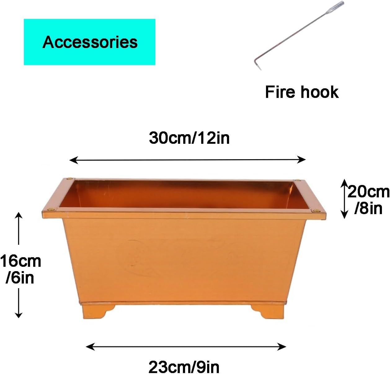 Burn Barrels for Outside for Burning Trash, Paper Burner, Fire Pit, Tabletop Fireplace, Burning Barrel for Trash Wood, Waste Paper, Garden Leaf(30cm/12in)