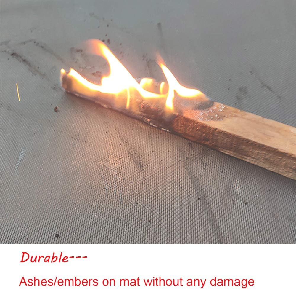 Chimineas Mat for Deck,Protection Grill & Patio Fire Pit Pad Hearth Rug, Fireproof Mat, Deck Protector for Wood Burning Fire Pit, Gas Fire Pit, Charcoal Grill (36x48Inch)