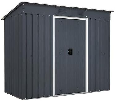 Fits for Outside 3.6' x 7.1' Garden Storage Shed Tool House w/Ground Foundation Frame Size : 7.1’ x 3.6’ x 5.7’