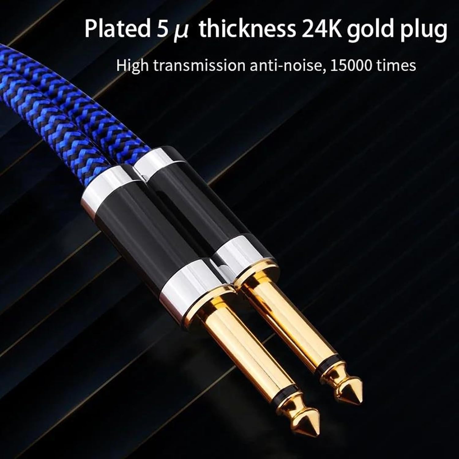 Guitar Audio Cable Guitar Cable 6.5mm Jack Cable For Electric Guitar Bass Keyboard Amplifier Mixer 6.35mm Aux Cable(1.5m)