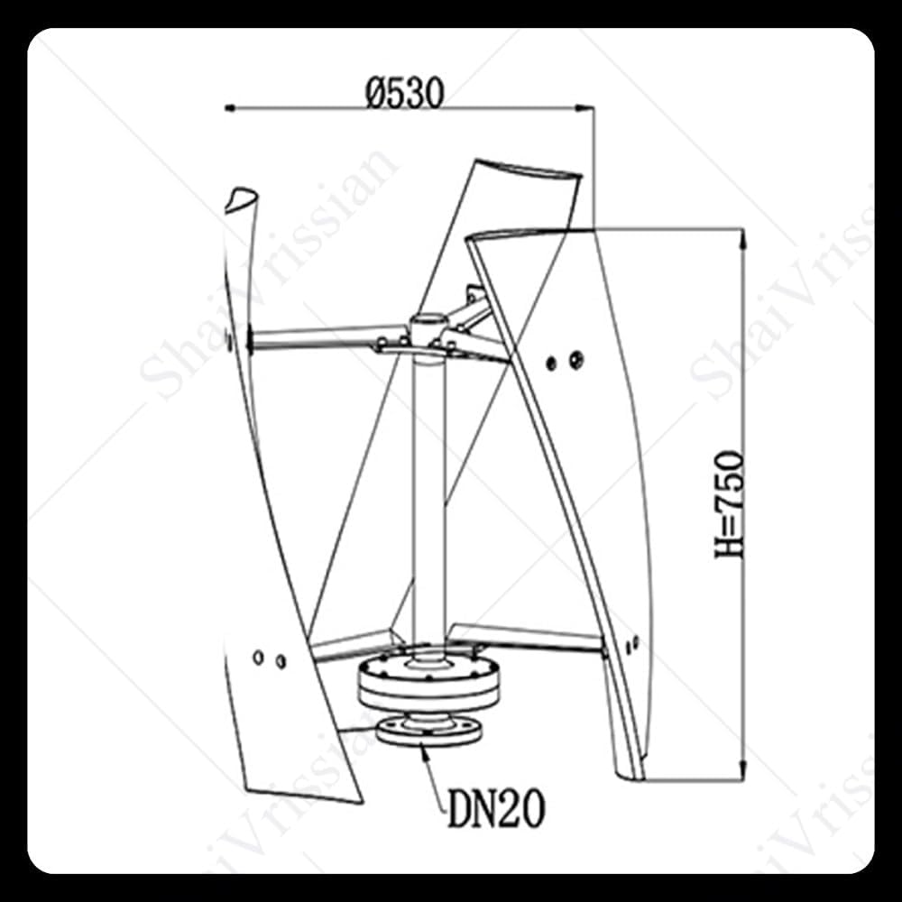 Magnetic Levitation Wind Turbine Inverter,Vertical Axis Wind Turbine Generator,with 3 Blade,Automatic Windward Adjustment,for Solar Wind Power Manufacturer Equipment 300W12V