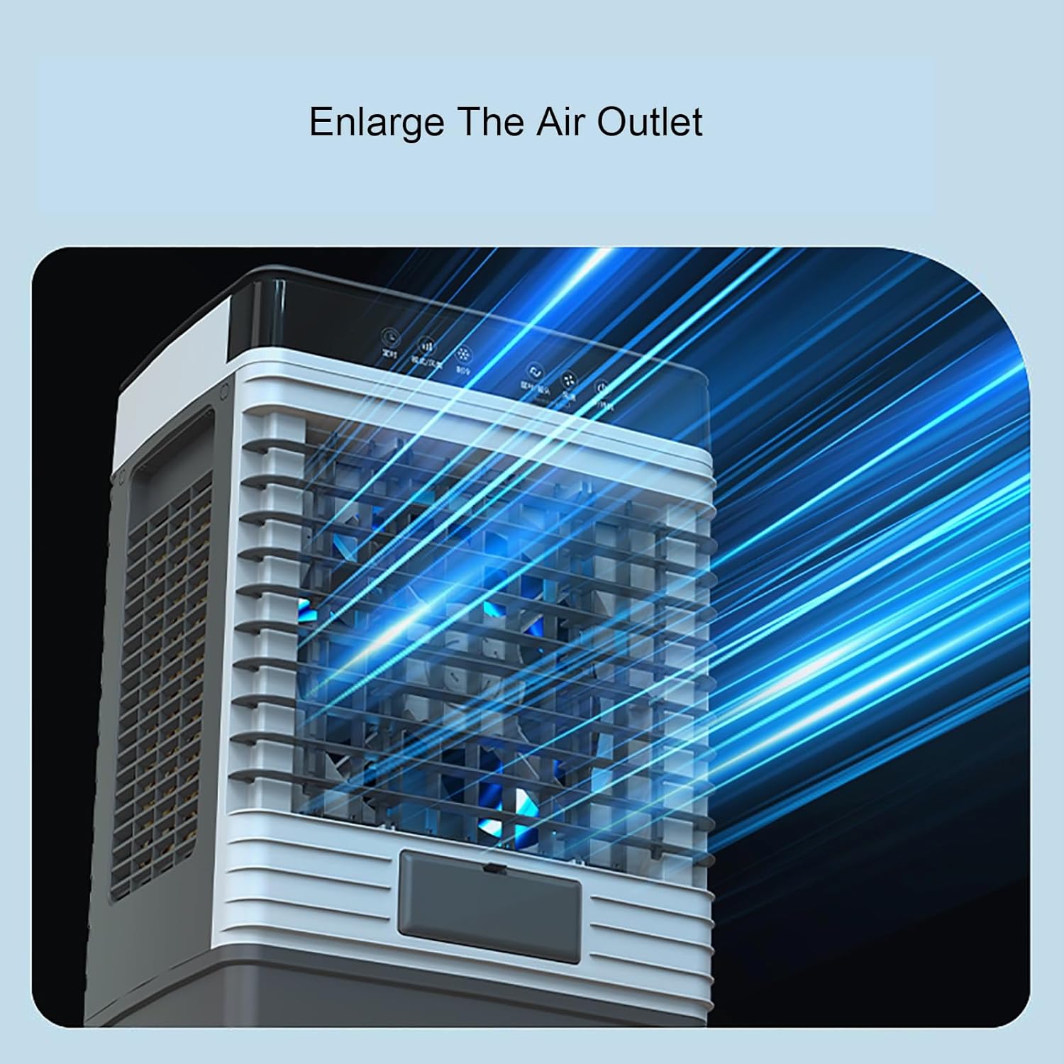 Swamp Cooler Air Conditioner, Evaporative Cooler 3-Speed Fan with 16 FT Remote Control, 120°Oscillation, 7.5H Smart Timer, 4 Ice Packs