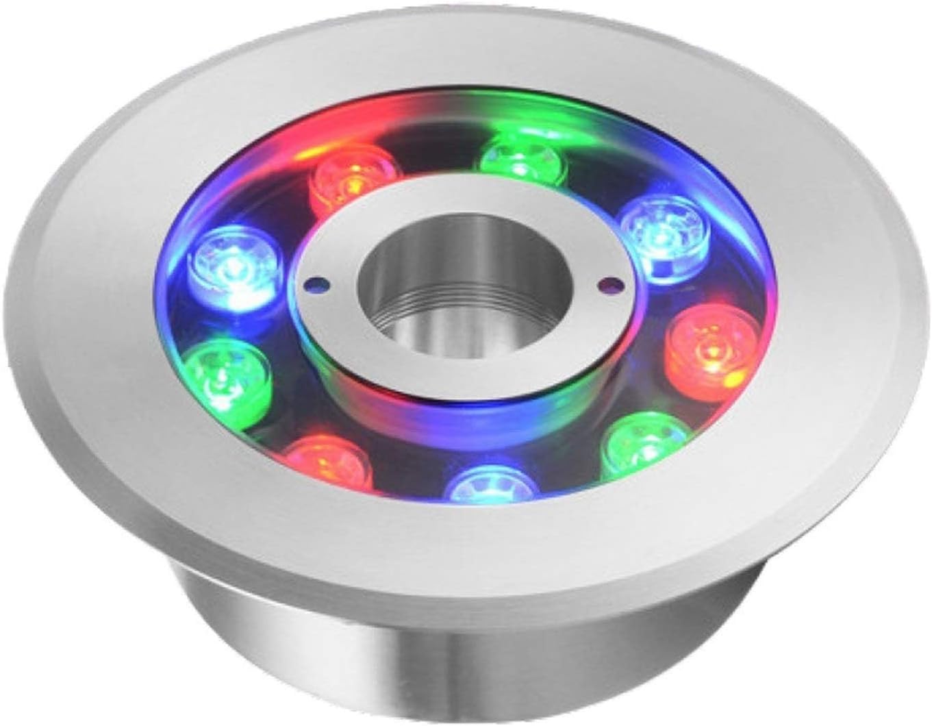 LED Ring Fountain Light - 24V Underwater Fountain Lights, Low Voltage Landscape Lights, Ring Stainless Steel IP68 Waterproof Pond Pool Light(Red,24W)