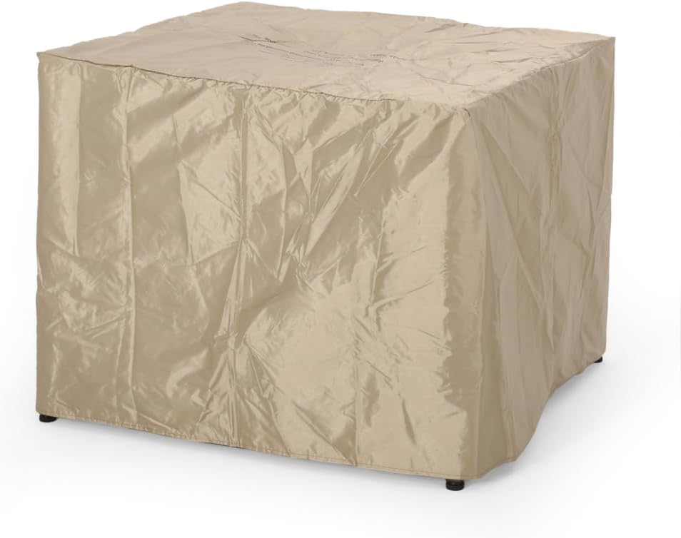 Square WPC Fire Pit Base for Outdoor Patios, Durable Weather-Resistant Wood-Plastic Composite Stand for Fire Pits