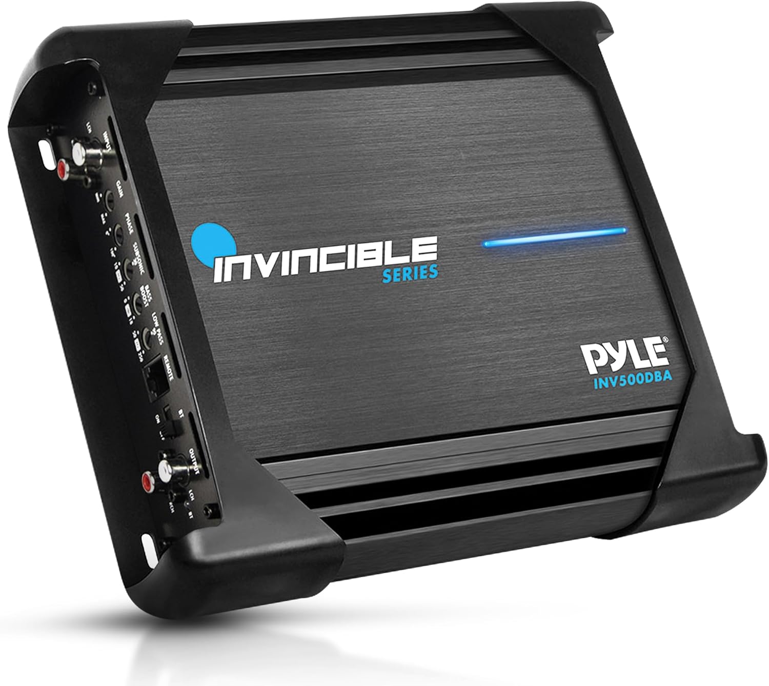 Pyle 9” Class D Mosfet Amplifier - Invincible Series Monoblock Amp, 1 Channel 1000 Watts Max, Mosfet PWM Power Supply, High-Current Dual Discrete Drive Stages, Wireless BT Audio Interface
