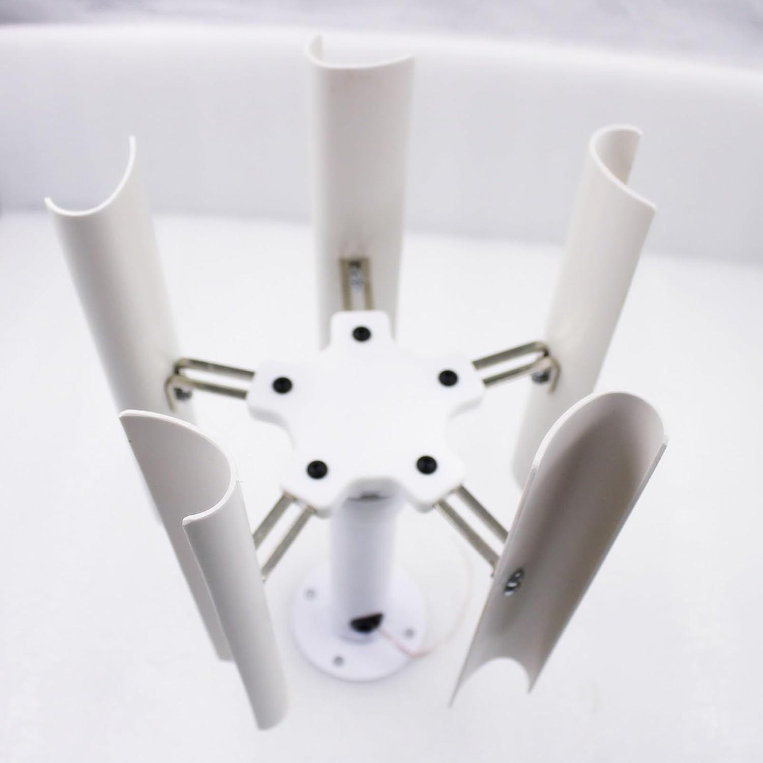 DIY 35W Vertical Axis Wind Generator Model DIY 5 Blades Three-Phase Permanent Magnet Brushless Generator Portable Generator Low Speed ​​Outdoor Windmill