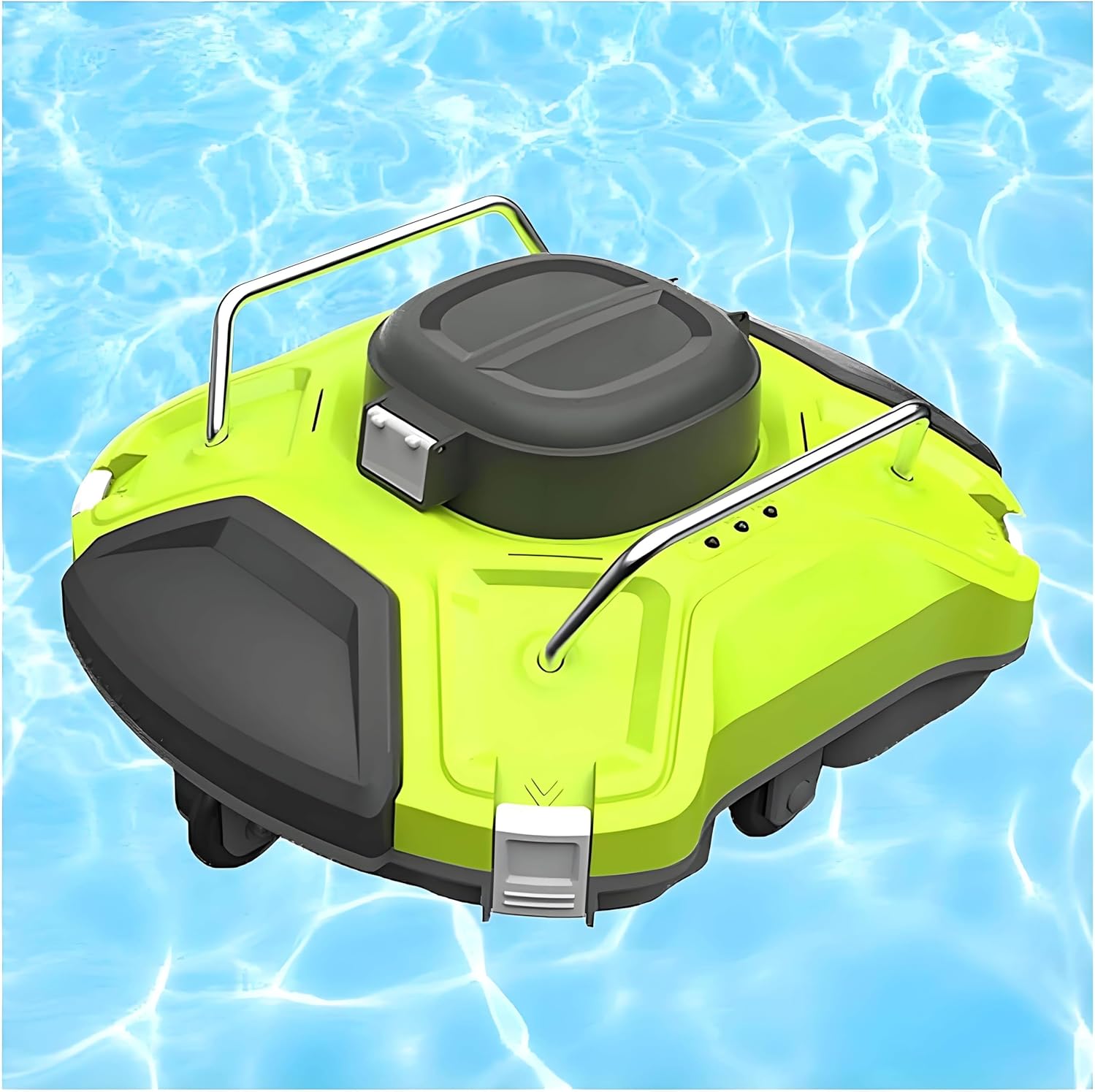 Fully Automatic Pool Cleaner Robot, Cordless Pool Cleaner Machine, Automatic Pool Cleaning Robot, Efficient Cleaning, Strong Suction, 5000mAh, for Efficient Swimming Pool Maintenance