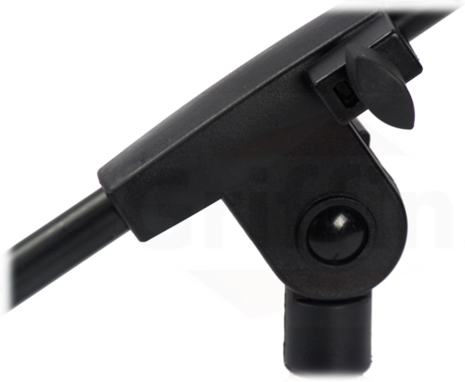 GRIFFIN 2 Pack Short Tripod Mic Stands (Low Profile-X Series) with Boom Arm & Telescoping Holder – For Kick Drum, Studio Recording & Guitar Amp Mic