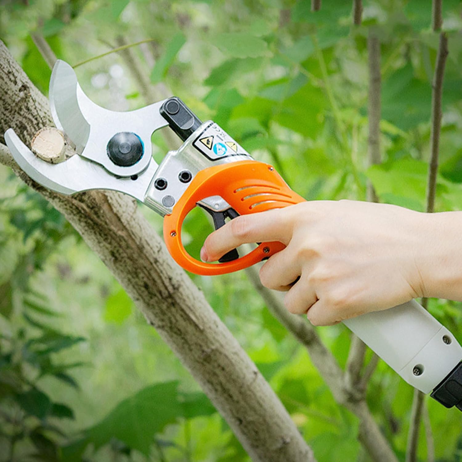 Electric Pruning Shears,Professional Tree Branch Pruner Battery Powered,with Storage Boxes+Connecting Cable+Backpacks,45 mm (1.77 in) Cutting Diameter