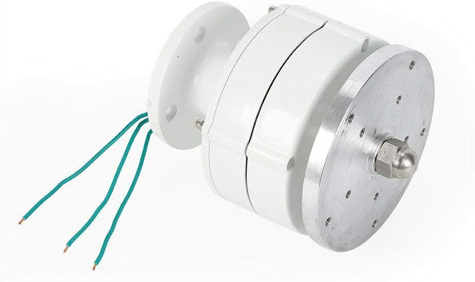 Wind Turbine Generator 24V 600W 5 Blades Vertical Axis Wind Turbine Kit 2ms Low Wind Speed Starting Wind Power Generator with Controller for Home Camping Boat Use White (24V)