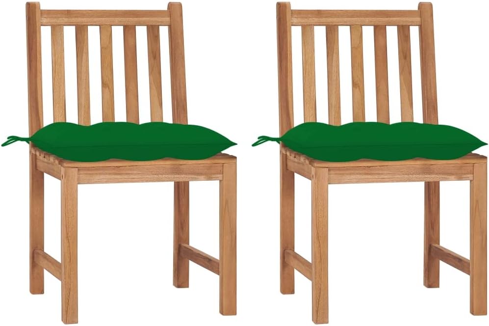 Patio Chair Patio Chairs 2 pcs with Cushions Solid Teak Wood