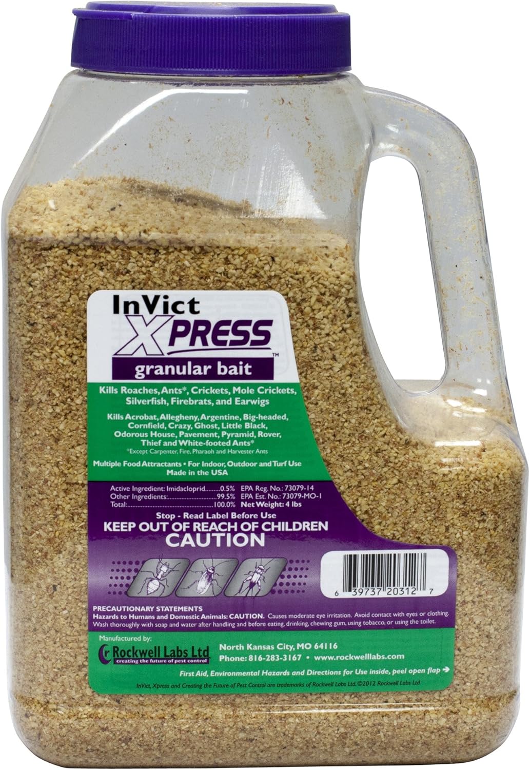 Rockwell Invict Xpress Granular Bait 4lb Shakers