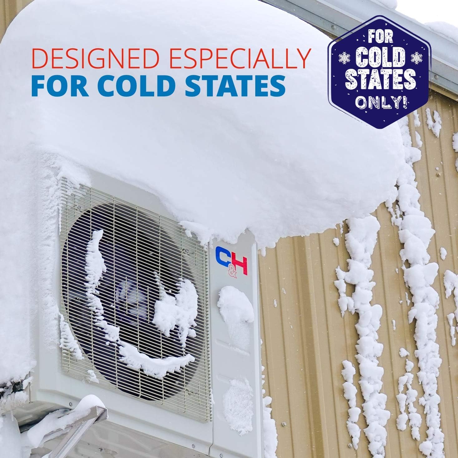 Cooper&Hunter Hyper Heat -22F Dual 2 Zone 12,000 BTU + 12,000 BTU Ductless Mini Split Heat Pump Air Conditioner System 230V Full Set with Two 25FT Installation Kits