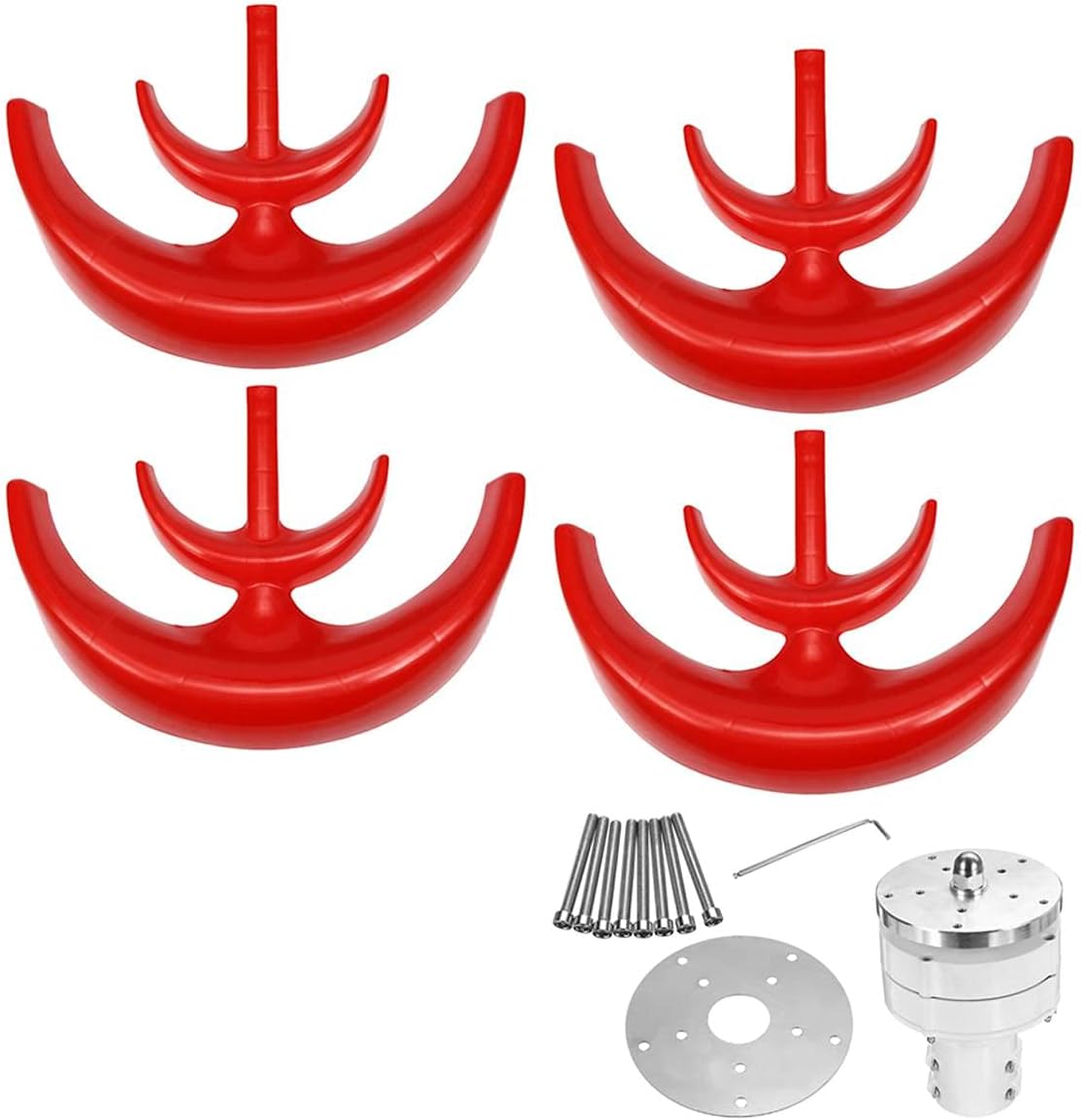 4200W Vertical Axis Wind Turbines Generator Lantern 4 Blades Motor Kit Windmill Energy Charge Turbines 12V 24V for Home Camping