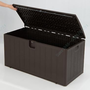 TM Replacement for/Fits 105 Gallon Large Deck Box Patio Storage Furniture Organization Container Brown Size : 50.5” x 25.5” x 25.5”