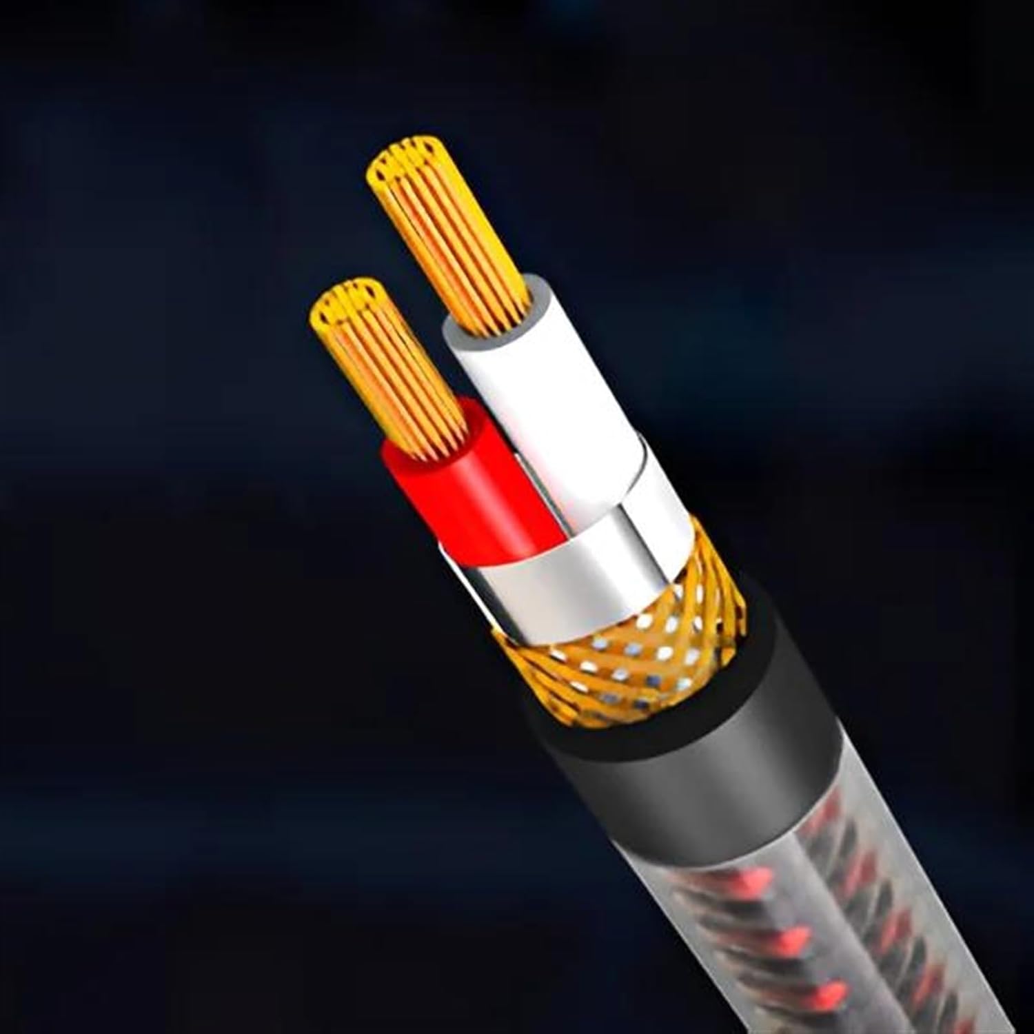 TSTS Guitar Audio Cable 6.35mm Cable 1/4 Inch Right Angle Instrument Cable Professional Electric Guitar Cord for Amplifier Preamp(12m)