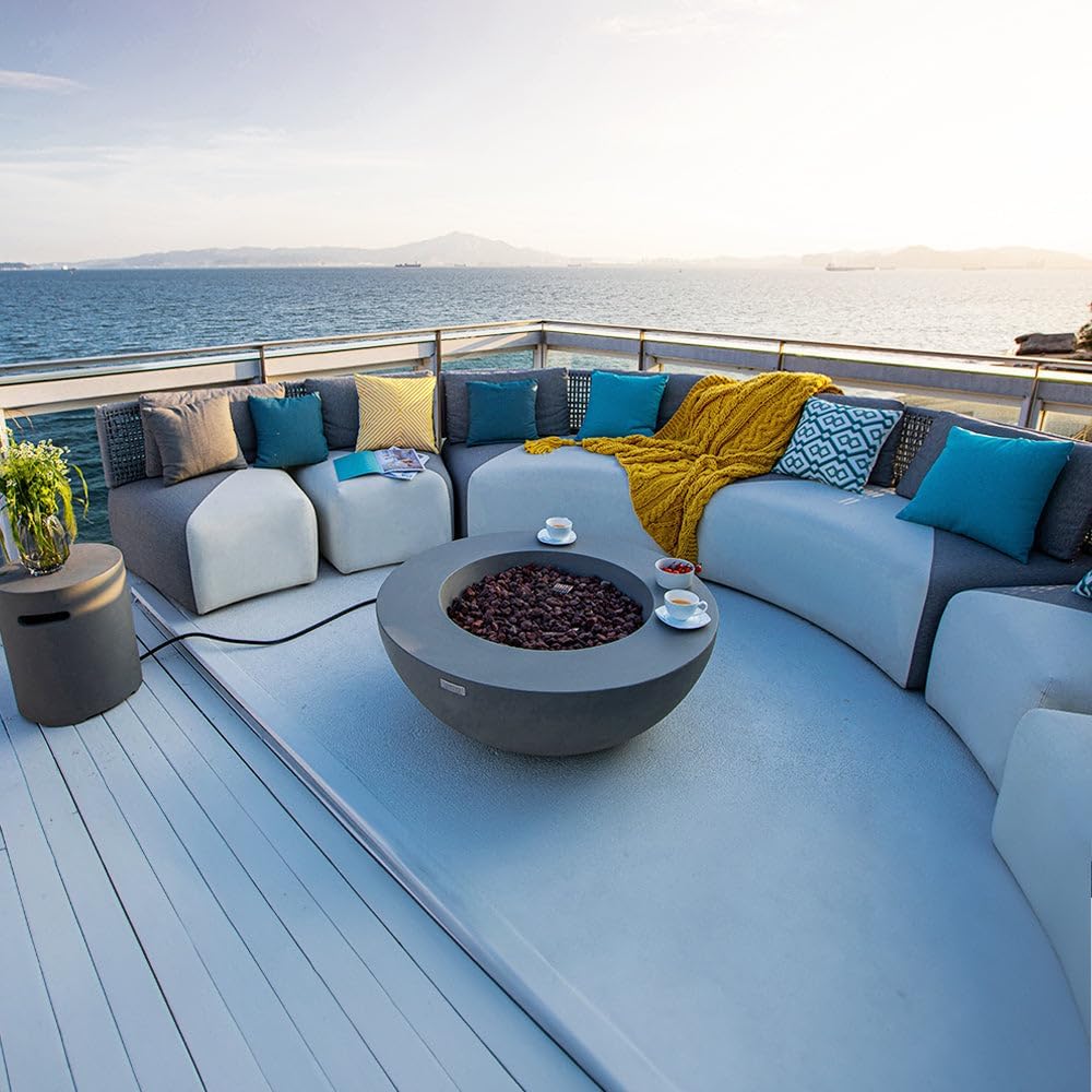 Lunar Bowl Concrete Fire Pit 42