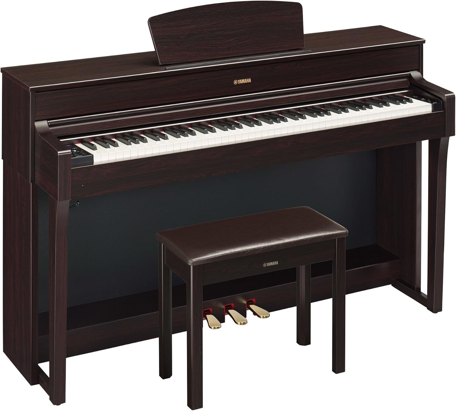 Yamaha YDP184 Arius Series Console Digital Piano with Bench, Dark Rosewood & amaha UDWL01 WiFi USB/MIDI Adapter