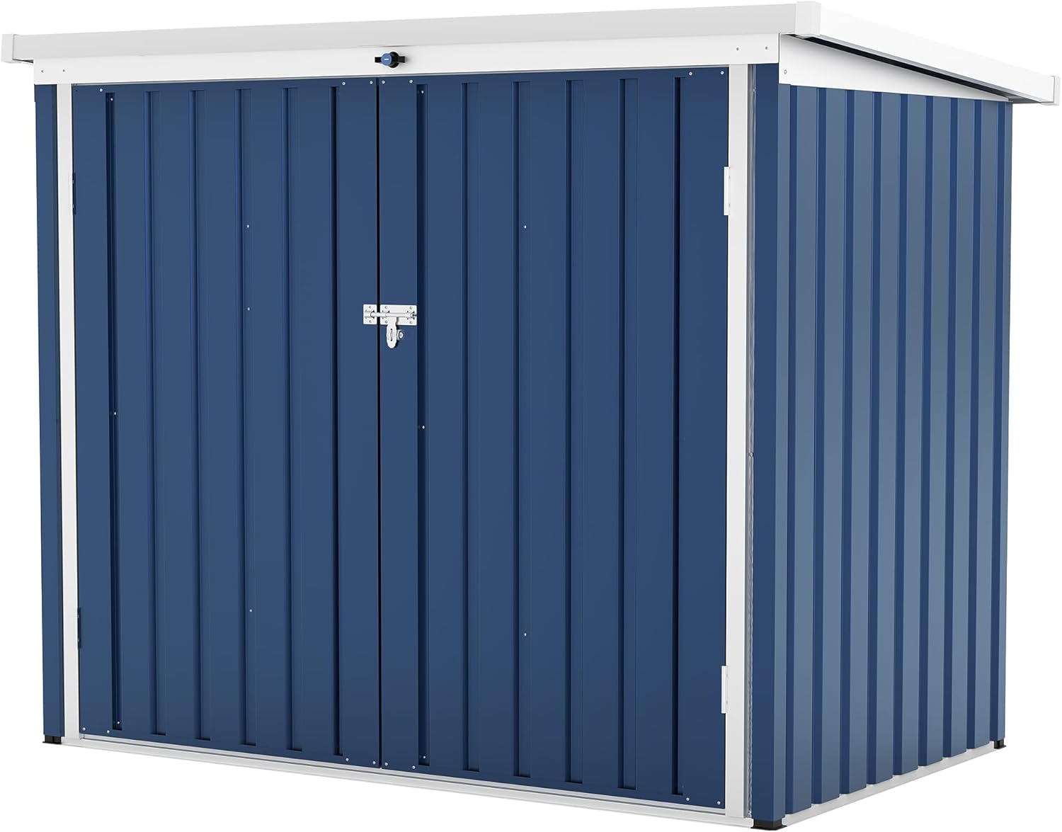 GarveeLife Outdoor Storage Shed,80 Cu.Ft Outdoor Trash Storage Box 5.8x3.3 FT with Lockable Door&Sloped Roof,Cabinet With Multi-Use Rust Prevention Galvanized Steel Enclosure for Yard, Garden, Patio