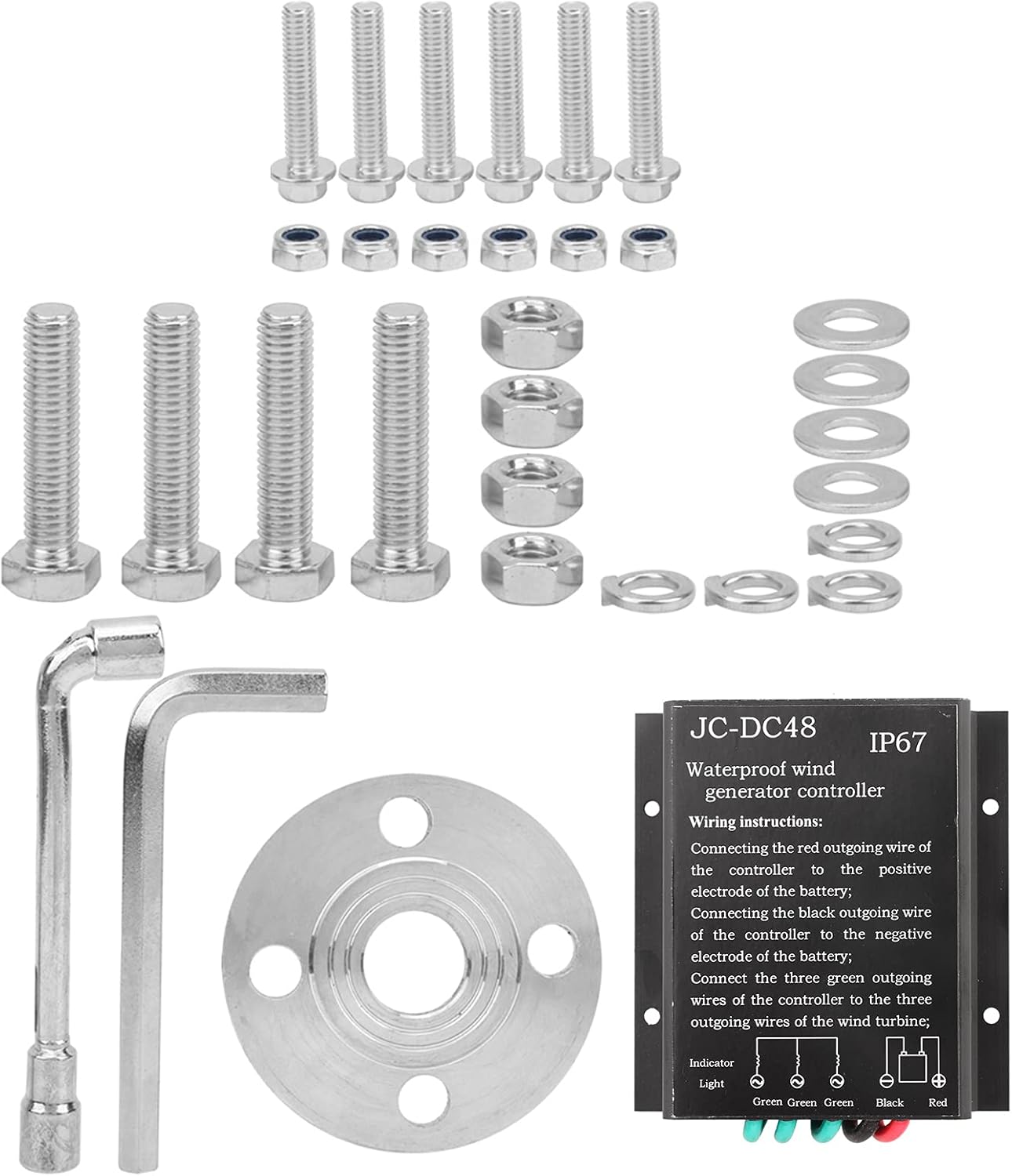 3 Blades Wind Generator, Small Wind Generator, 800W 3 Blades Wind Turbines Kit, with 3-phase AC Permanent Magnet Synchronous, Electricitygenerator (Blue)
