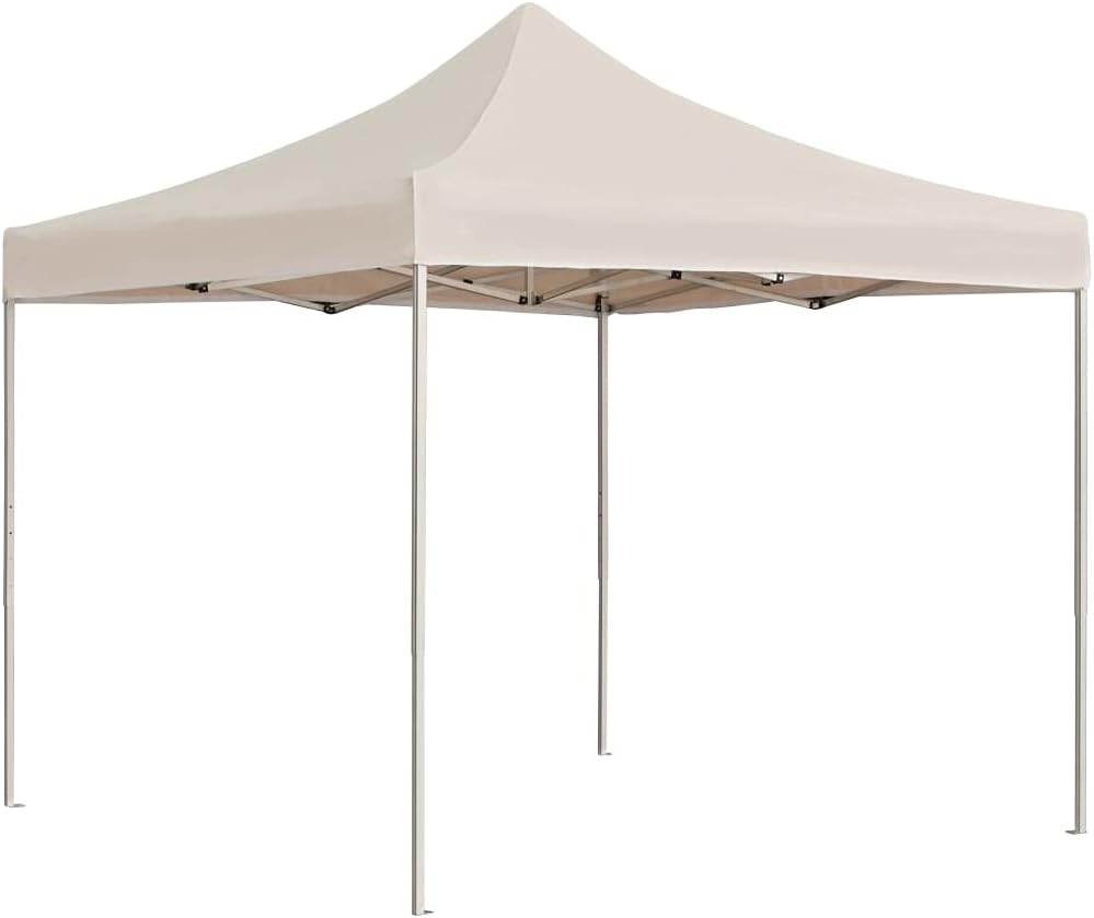 Professional Folding Party Tent Aluminum 9.8'x9.8' Cream,Lightweight and Durable Party Tent for Gatherings and Outdoor Events Outdoor Living, Patio Furniture & Accessories