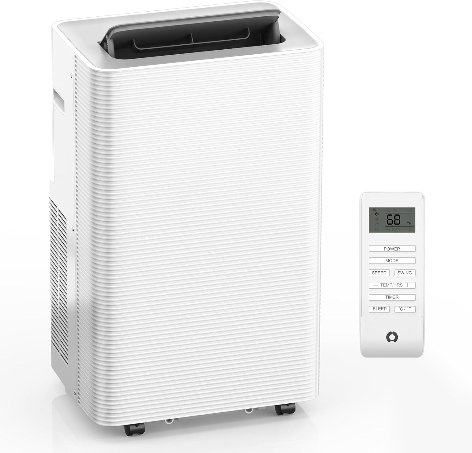 14000 BTU Portable Air Conditioner, 4-in-1 Portable AC Unit with Cooling, Dehumidifying, Fan, w/Sleep Mode, Auto Wind Swing, 24H Timer, LED Display, with Window Kit, Easy Installation & Energy Saving