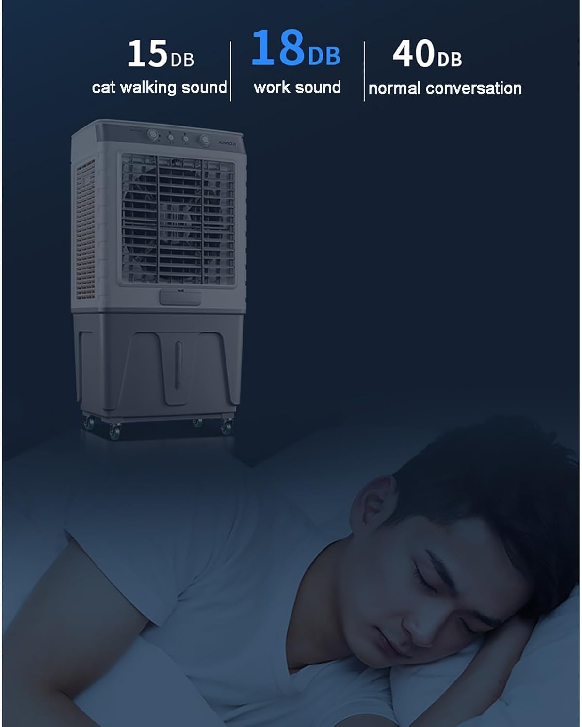 Evaporative Air Cooler 8600CFM Swamp Cooler with 80L Water Tank, 120°Oscillation with Remote, Timer, Honeycomb Pad Cooling, 3 Wind Speeds, 6 Ice Packs for Outdoor Indoor Use