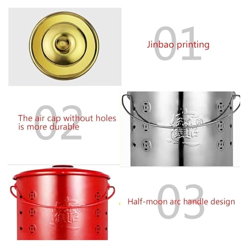 Extra Large Smokeless Stainless Steel Burn Barrel Incinerator with Lid - Outdoor Fire Bin for Garden Waste, Fire Pit, and Eco-Friendly Burning