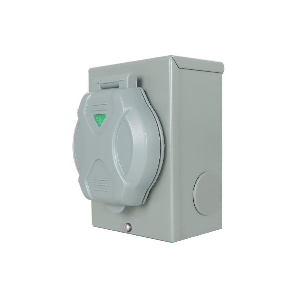 Replacement Parts for Upgraded 50 AMP Generator Power Inlet Box List Locking 3 Prong 125V Waterproof Mod-H9S-18621