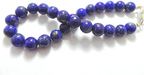natural lapis lazuli 8 mm smooth plain rondelle beads shape 8.5 inch bracelate