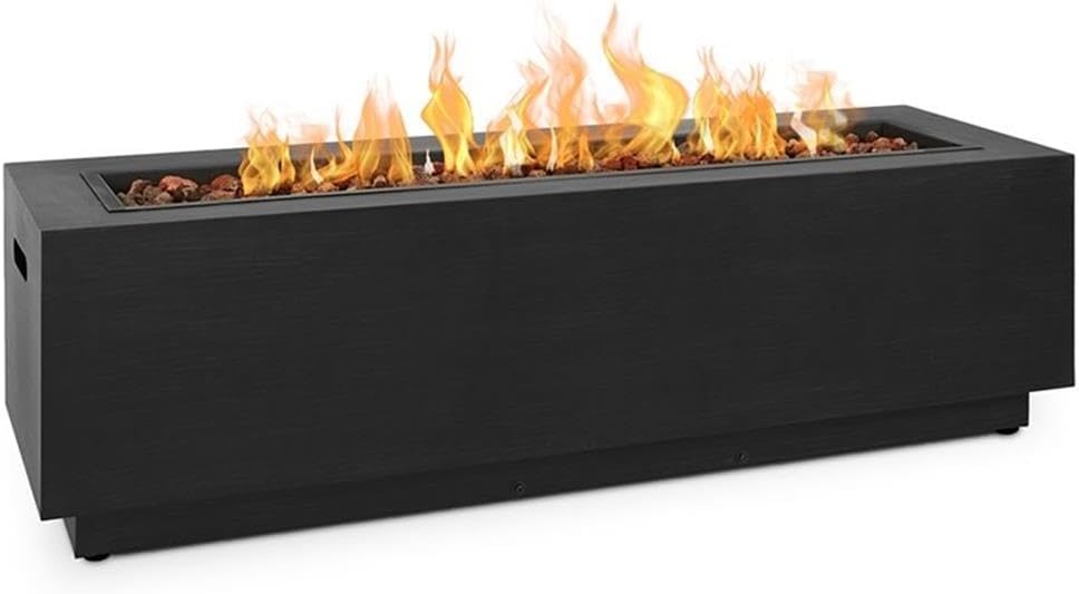 Contemporary Steel Propane Fire Pit in Gray