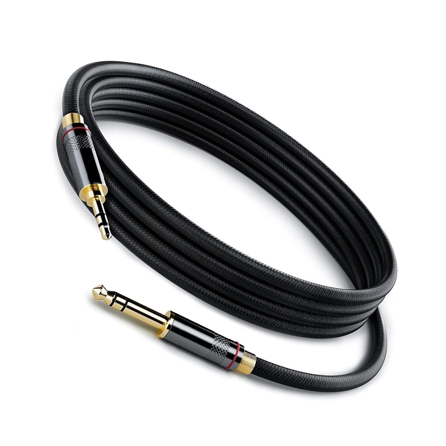 Pro Audio Cable Cable 3.5 to 6.5 Silver-Plated Copper Mobile Phone Electric Guitar to Amplifier Mixer 6.35mm(5m)