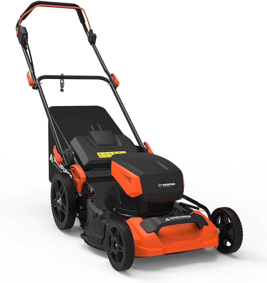 Yard Force 19-inch Electric Lawn Mower YF1518-3N1, 19-inch Metal Decking, 1-3 inch 7 Positions Central Cutting Height, 12