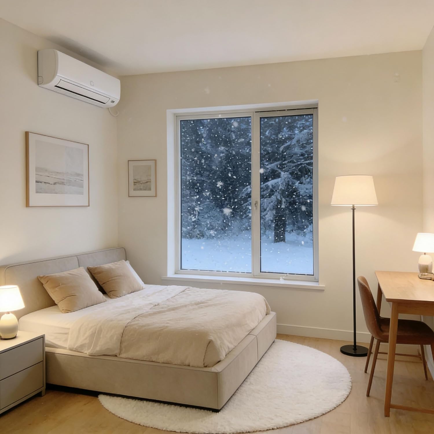 Garvee 11500 BTU Mini Split AC/Heating System, 115V WIFI Enabled Energy Efficient Mini Split Unit,Wall-Mounted Split Air Conditioner,Cools Up to 750 Sq.Ft, Heat Pump & Installation Kits