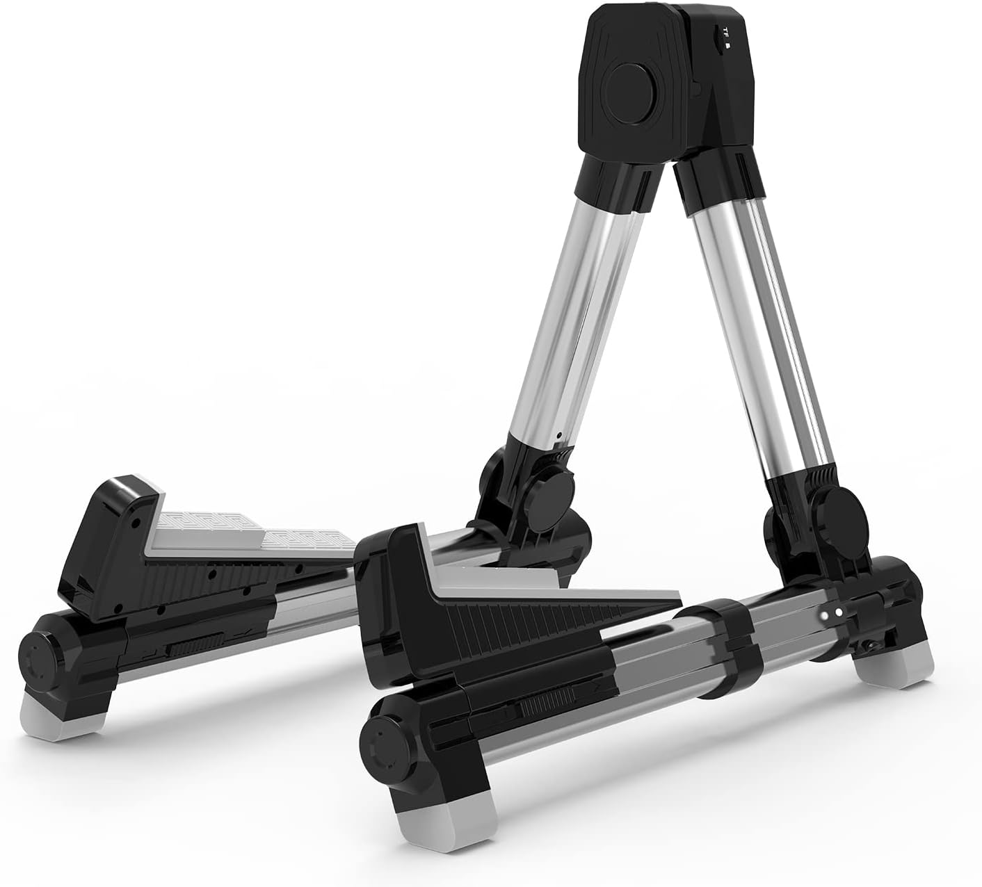 Foldable Aluminum Alloy A Frame Guitar Stand with 3.7V 1200mAh Lithium Battery, TF Card, for Acoustic and Electric Guitars