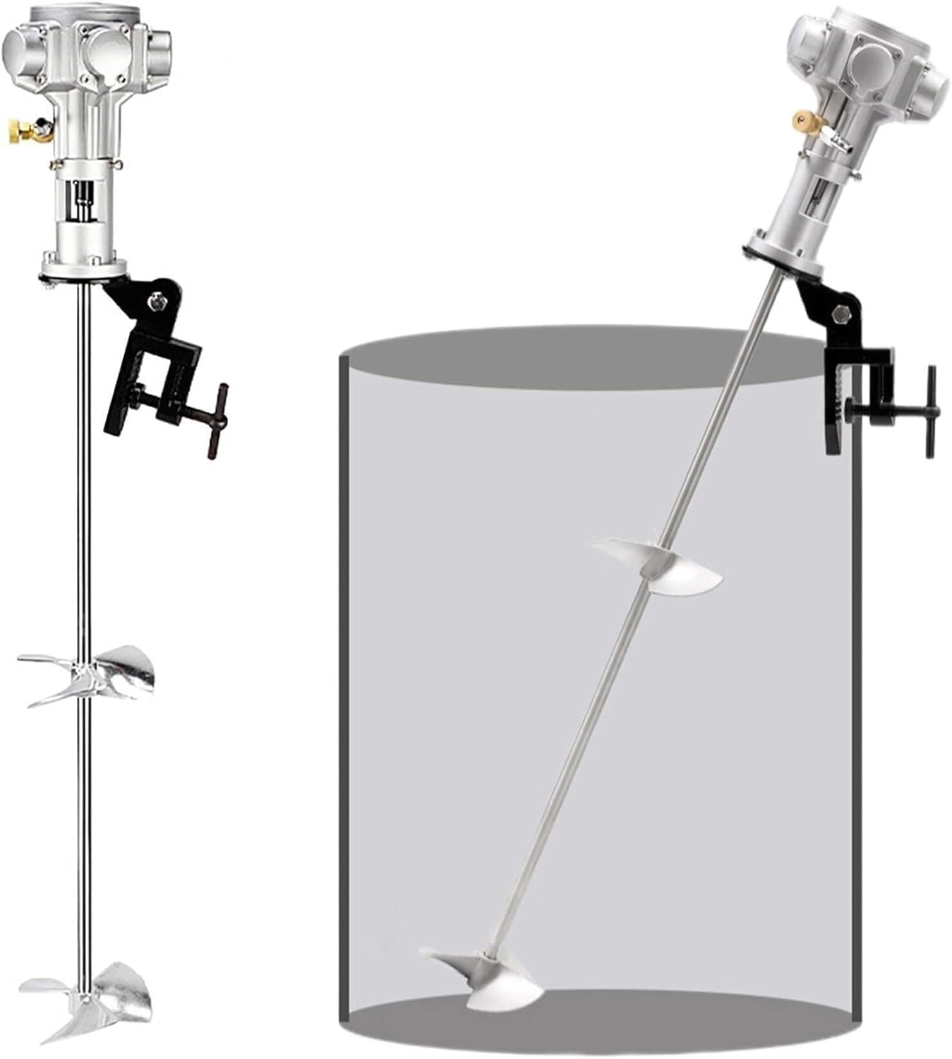 1/2hp Stainless Steel Automatic Paint Stirring Machine, 55 Gallon Pneumatic Agitator, Paint Mixer For Drill, No-Load Rpm: 0-2800rpm, For Ink Dissolver Agitator