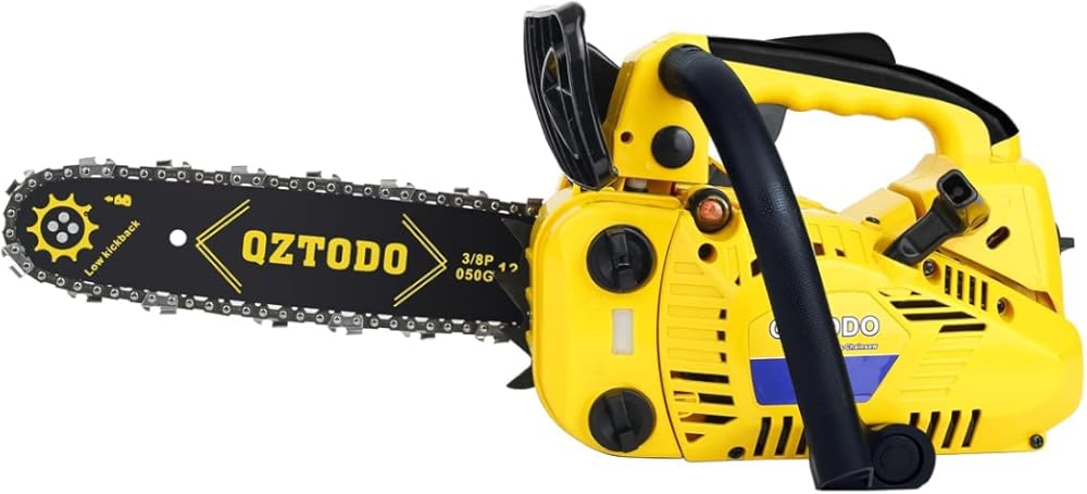 Top-Handle-Chainsaw-Gas-Powered - 12 Inch Chain Saws, Portable Little Saw Lightweight 25.4CC 2-Stroke for Trees Wood Cutting