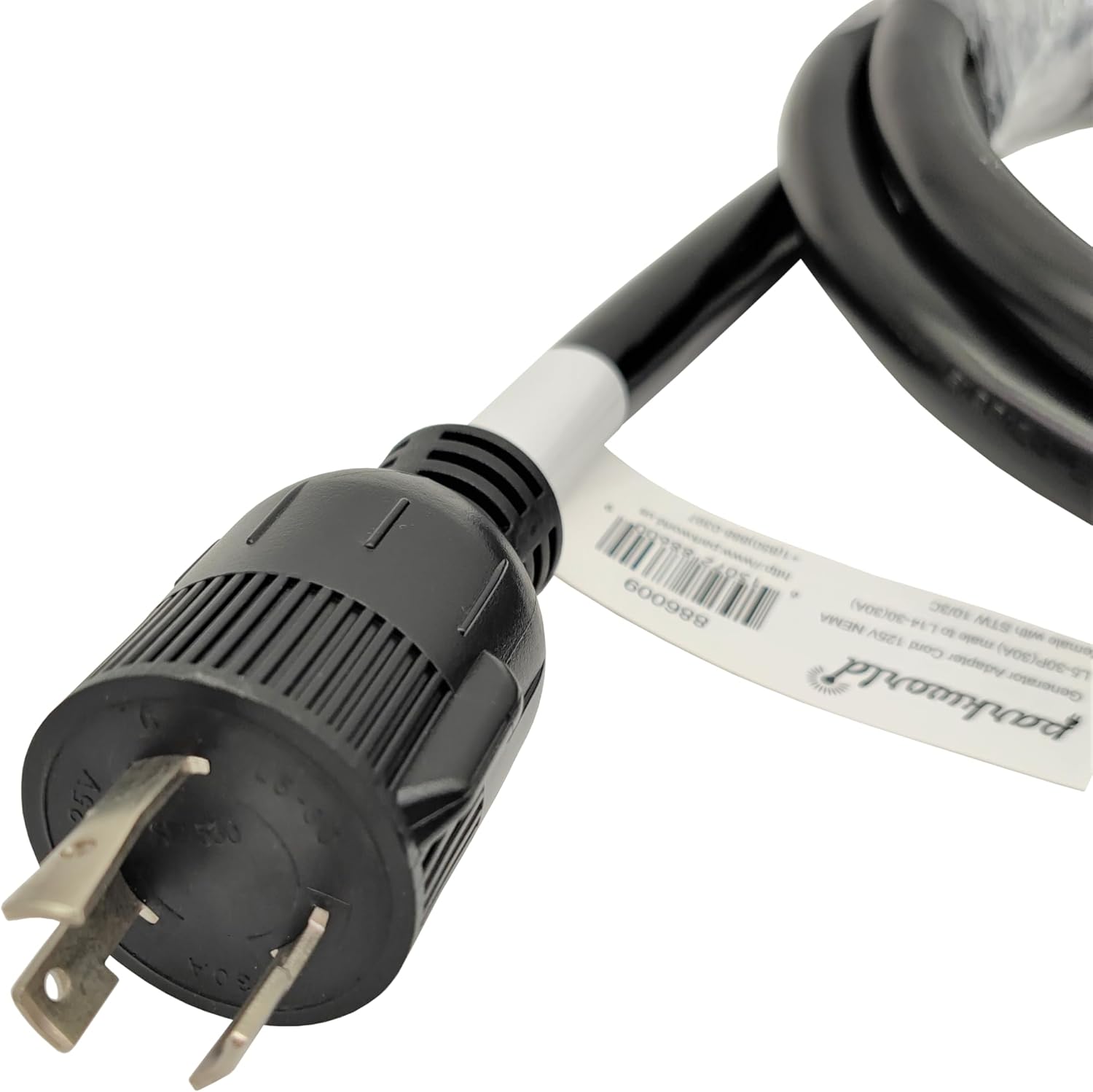 Parkworld NEMA L5-30P Male to L14-30R Generator to Transfer Switch Adapter, for Home Back Power Transfer Switch or House Panel (50FT)