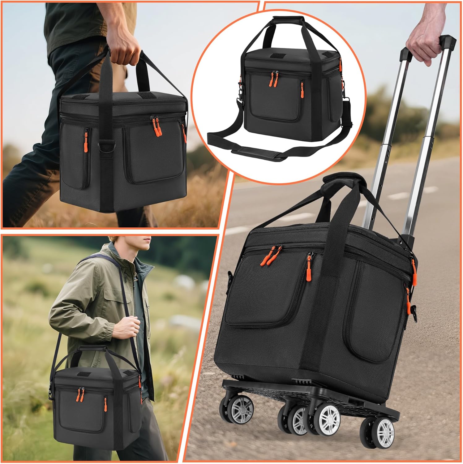 Carrying Case Compatible with jackery 1000/1000 v2,Generator Covers with Wheels and Pull Rods Compatible with jackery portable power station,Carrying Bag Compatible with Jackery Explorer 1000 V2 ﻿
