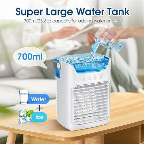 Portable Air Conditioner, 3 IN 1 Portable Air Conditioning Fan Household Multi-function Humidifier,Desktop Fan for Home Outdoors