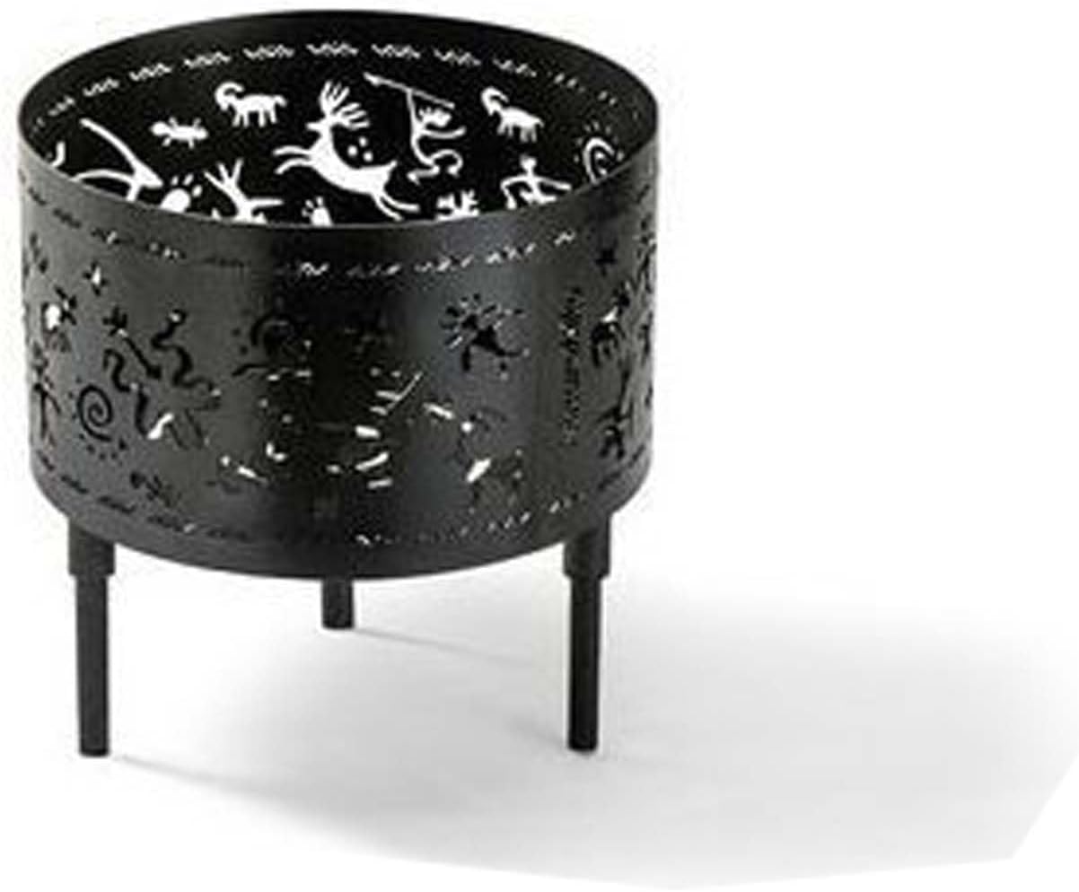 BNEI Outdoor fire Pit, Garden Multifunctional Heating Stove, Beautiful Texture Pattern, Metal, Multiple Sizes and Specifications, Suitable for a Variety of Fuels (60CM)