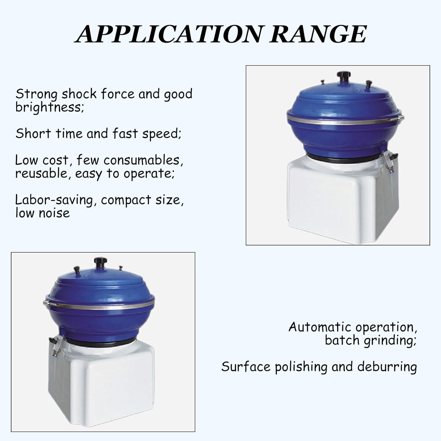 Electric Metal Parts Tumbler Plisher- Metal Polishing Vibratory Tumbler Rotary Vibratory, Bowl Metal Cleaner Bowl Finishing Machine Cleaning Tumbler