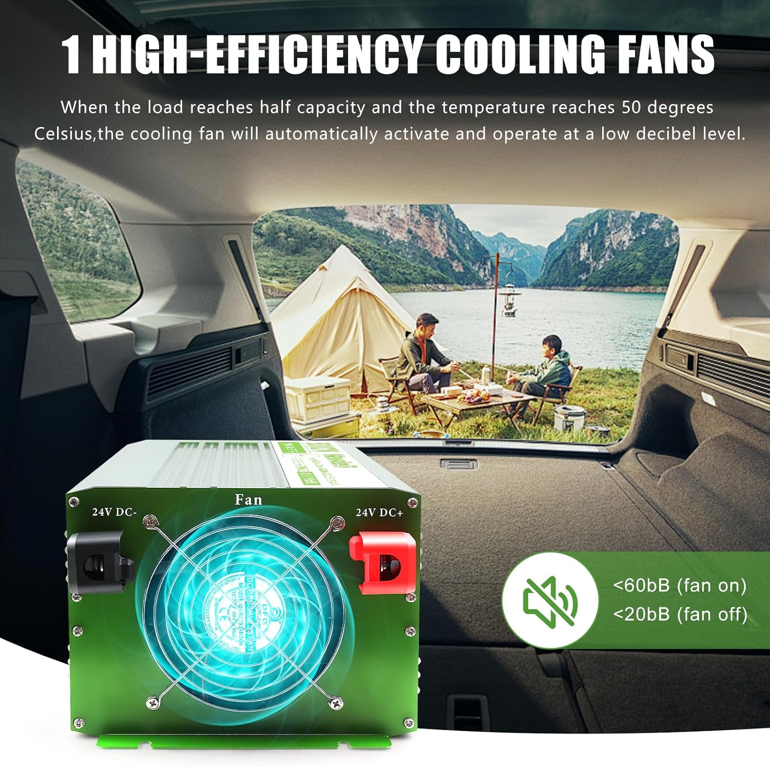 Newdeli 5000 Watt Pure Sine Wave Power Inverter 48V DC to 110/120V AC Converter with 4 AC Outlets, 3.4A USB, LCD Display, Remote Controller for Vehicle, Solar, Heavy Duty, RV, Truck, Off Grid, Camping