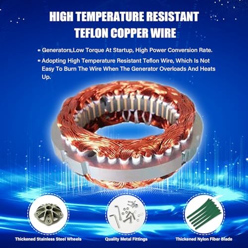 1200W Wind Turbine Generator Kit - 12V/24V/48V with MPPT Controller & 5 Green Blades, Automatic Wind Direction Adjustment, Ideal for Home & Street Lighting