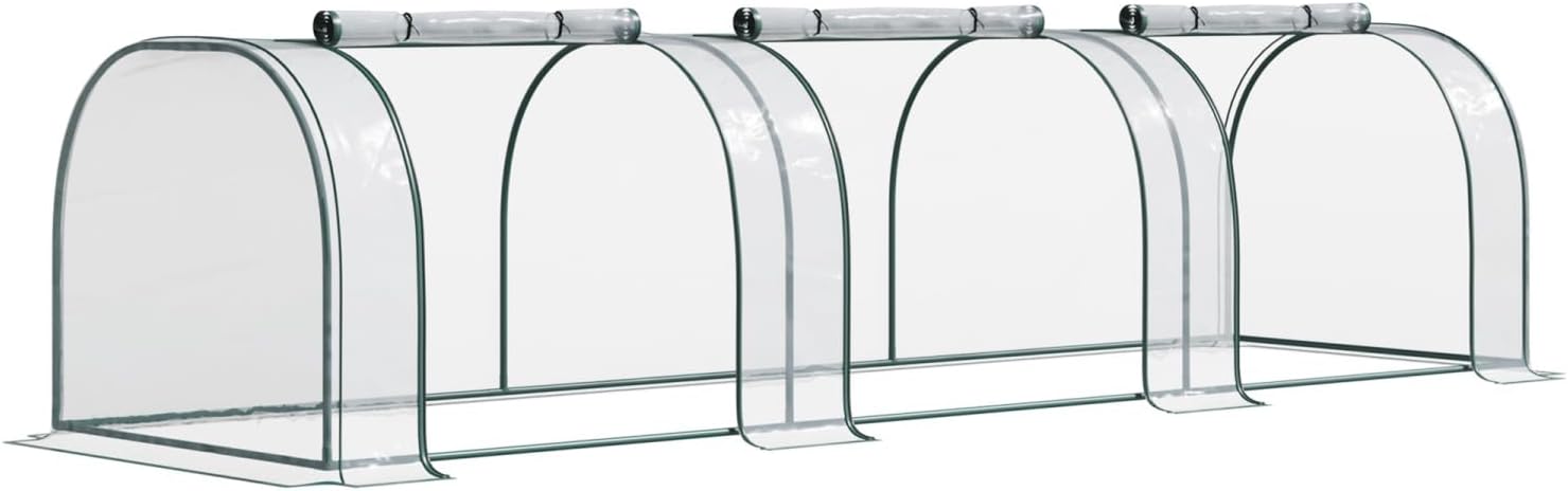 11' X 3' X 2.5' Mini Greenhouse, Landscaped Garden Protector, Durable Steel Frame,