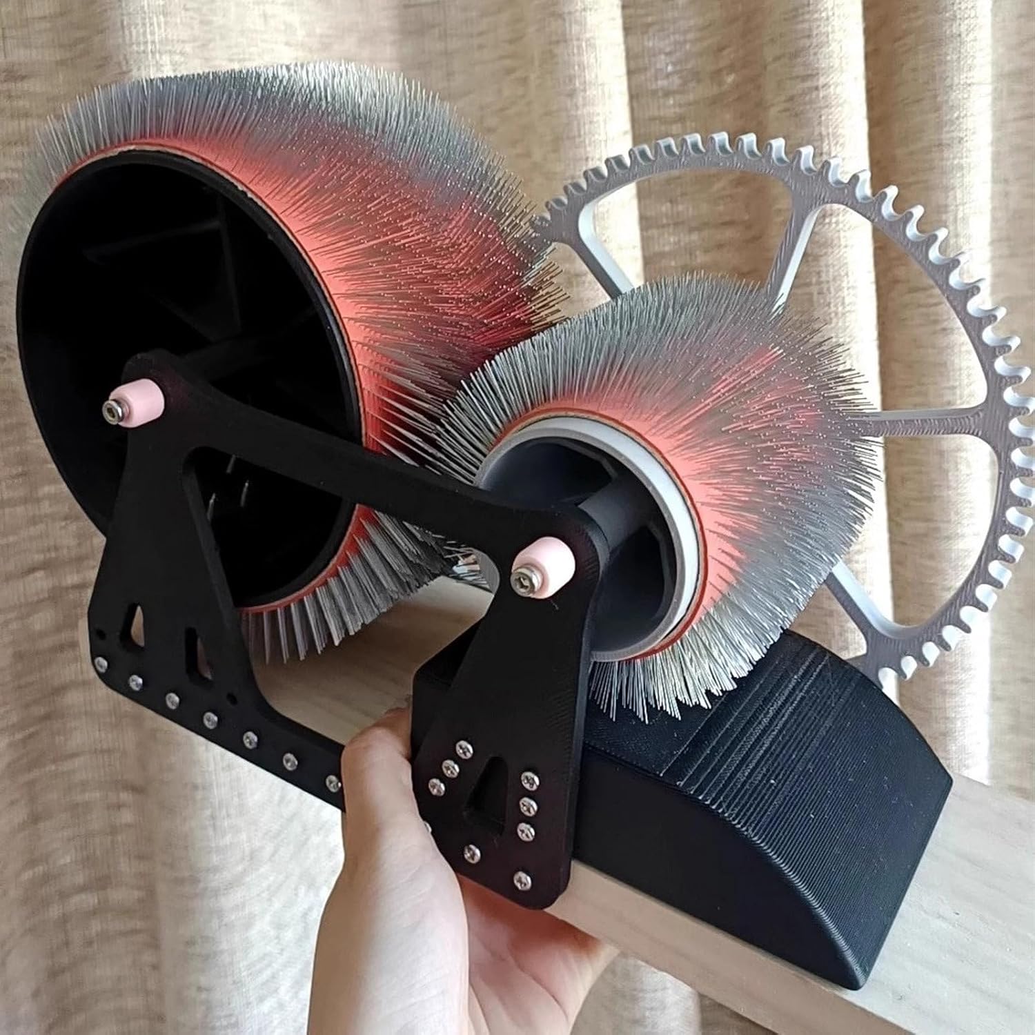 Wool Fiber Drum Carding Machine, Manual Wool Combing Machine, Sheep Fleece Drum Carder, Fast Color Mixing, Combing, Spinning, for DIY Craft Make Felt Animals